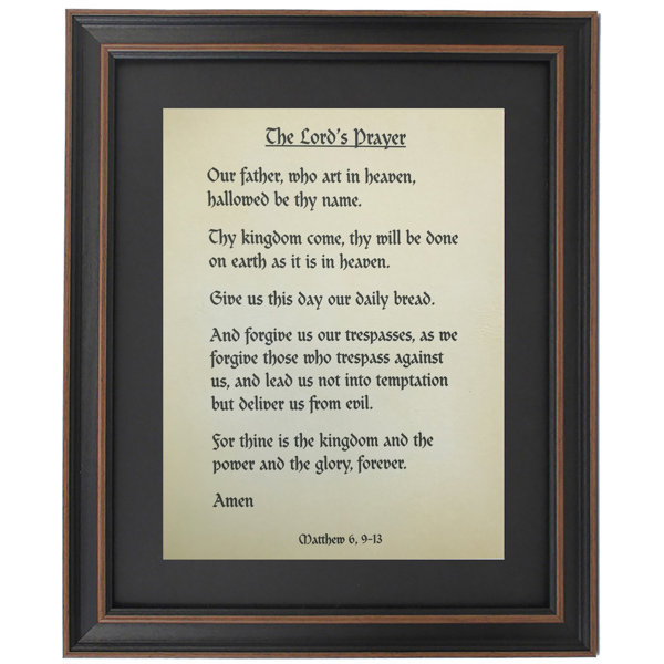 Alcott Hill® The Lord's Prayer Framed On Paper Textual Art Wayfair